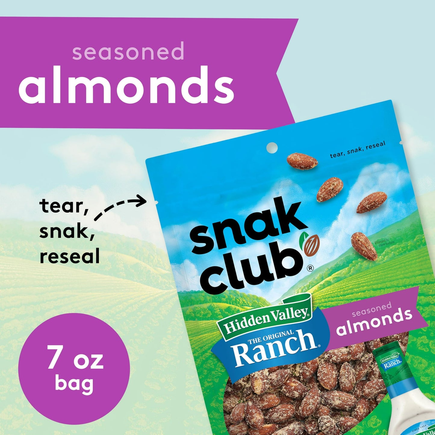 SNAK CLUB RANCH ALMONDS