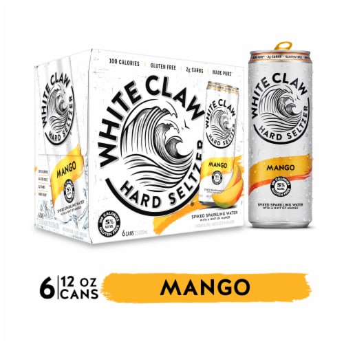 white claw MANGO, 6 pack, 12 Oz, can