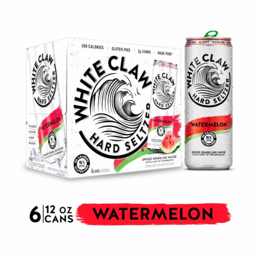 White claw Watermelon, 6 PACK, 12 OZ, CAN