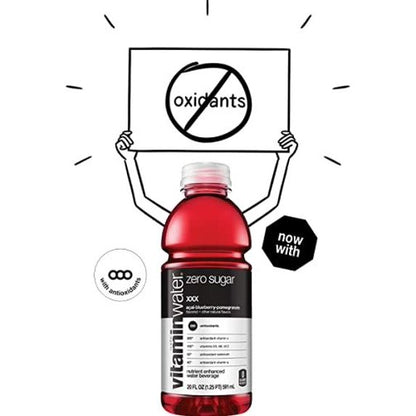 Vitamin Water Zero- Acai-blueberry-pomegranate, 20oz, Bottle