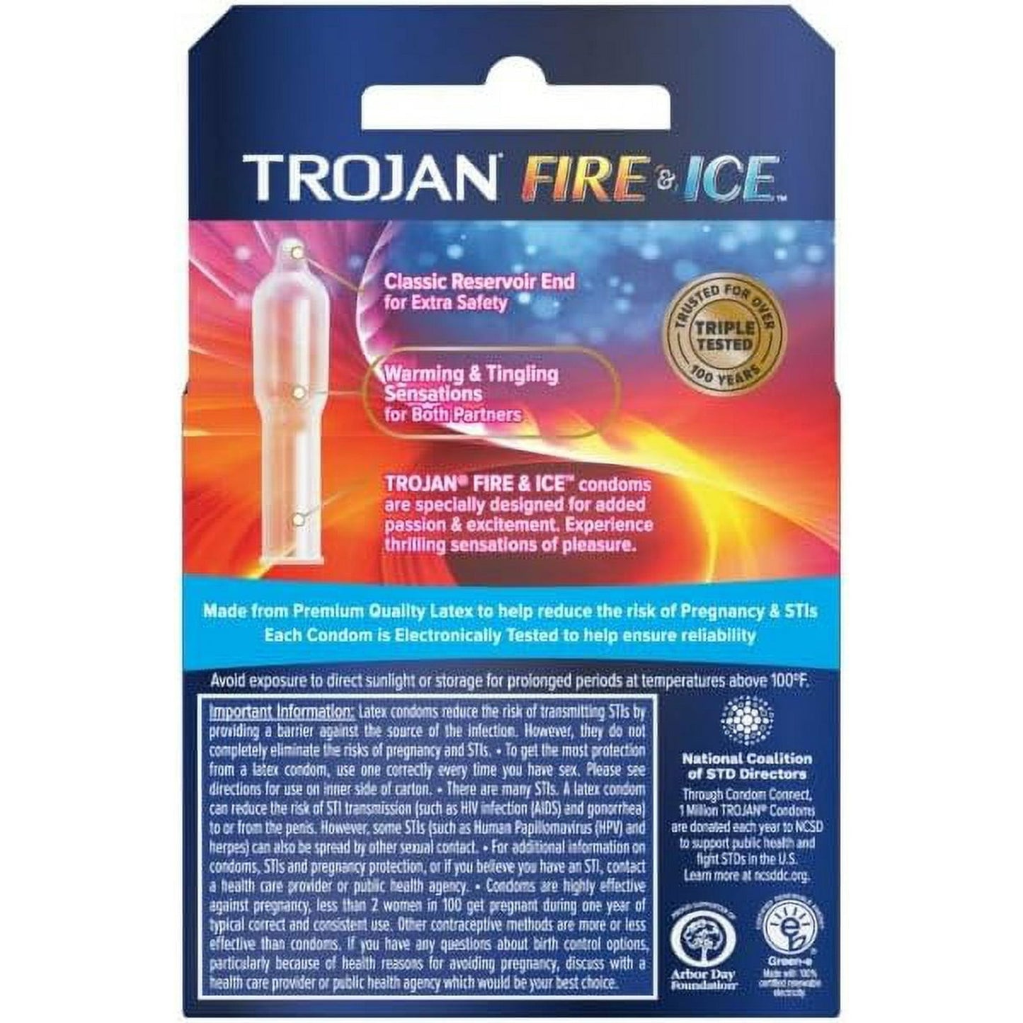 Trojan Condoms:fire & Ice Dual Action Lubricant