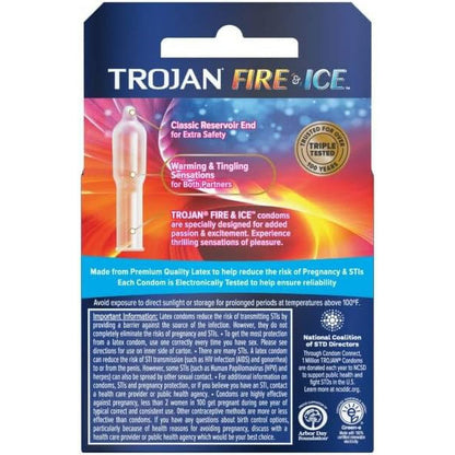 Trojan Condoms:fire & Ice Dual Action Lubricant