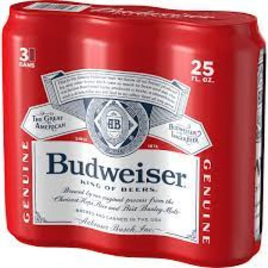 Budwieser,  3 Pack, 25  oz, Can
