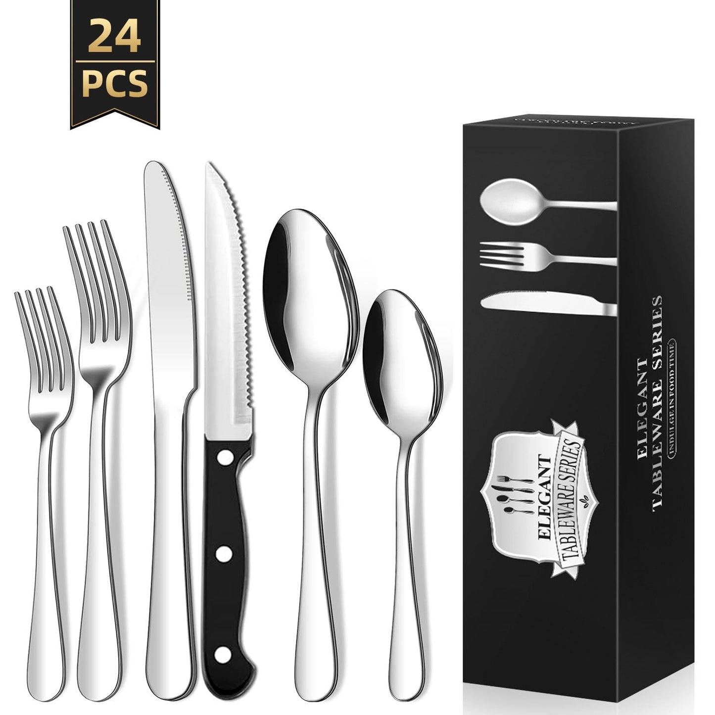 Casual Cutlery 24 Pieces