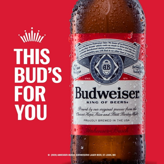 Budweiser, 6 Pack, 12 oz, Bottle