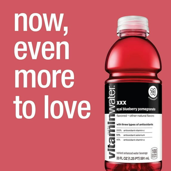 Vitamin Water Zero- Acai-blueberry-pomegranate, 20oz, Bottle