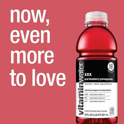 Vitamin Water Zero- Acai-blueberry-pomegranate, 20oz, Bottle
