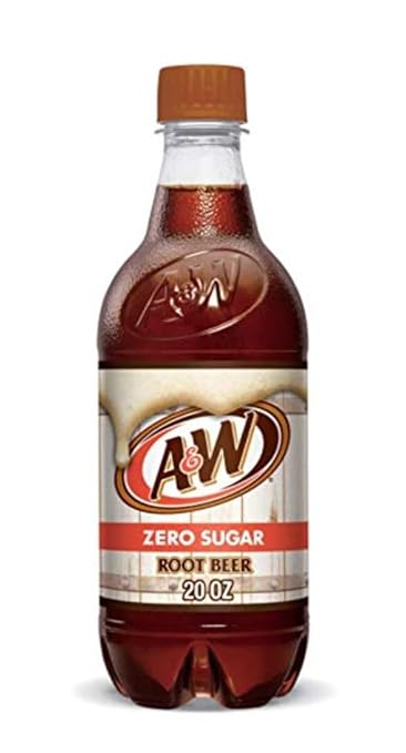 A&w Zero Sugar Rootbeer, 20 oz. Bottle