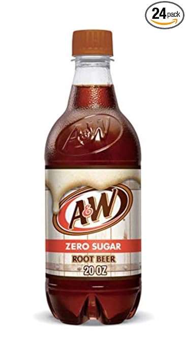 A&w Zero Sugar Rootbeer, 20oz. Bottle