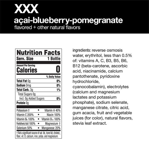 Vitamin Water Zero- Acai-blueberry-pomegranate, 20 oz, Bottle