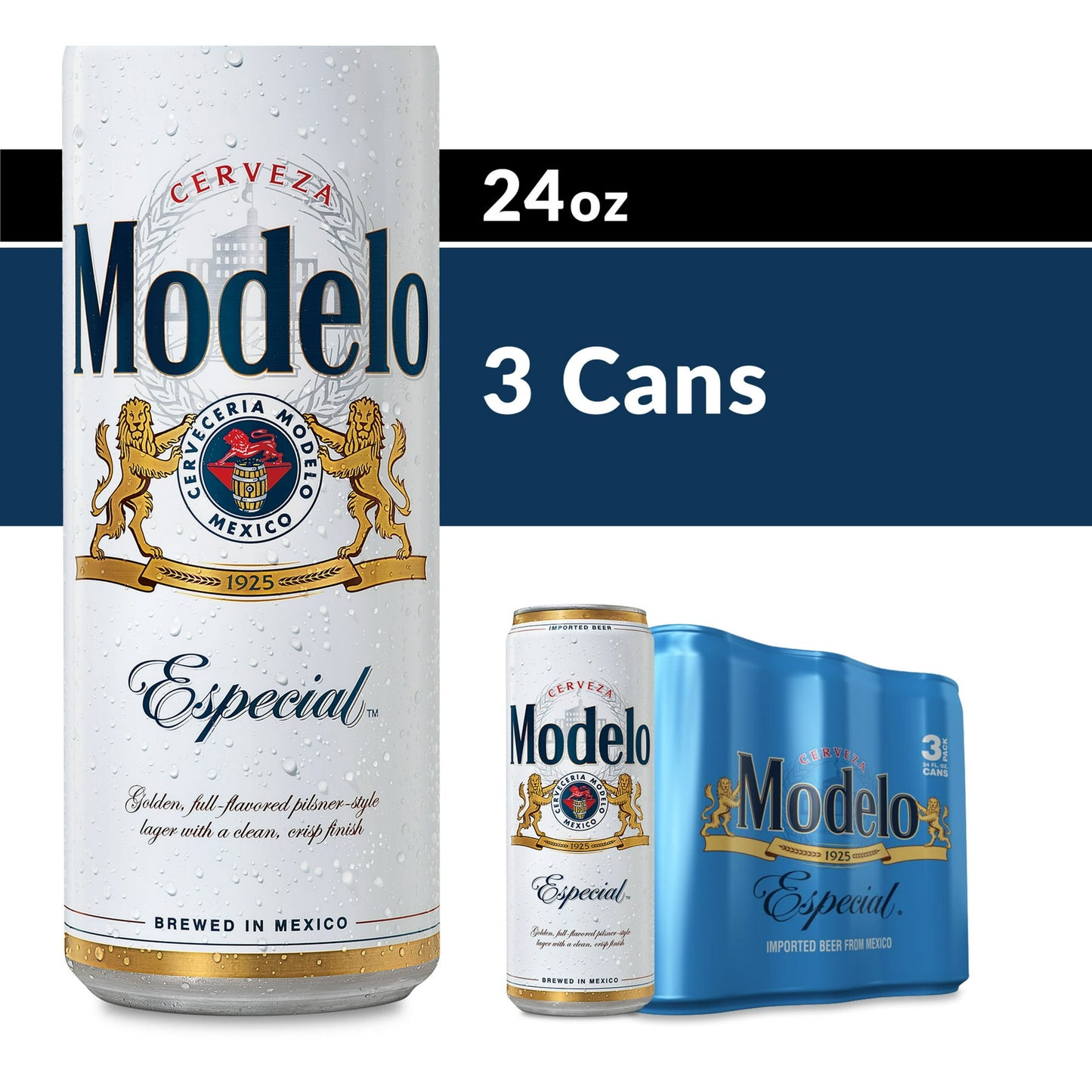 Tecate Light, 3 Pack, 24 oz, Can