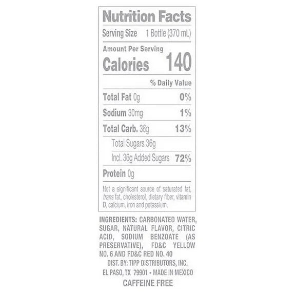 Jarritos Mandarin, 12.5 oz, Glass Bottle