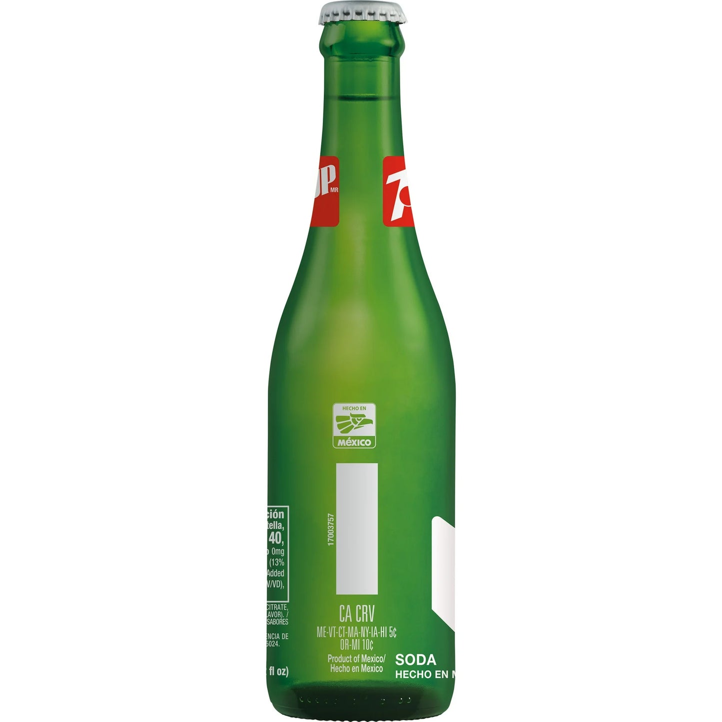 7 Up Soda Glass Bottle