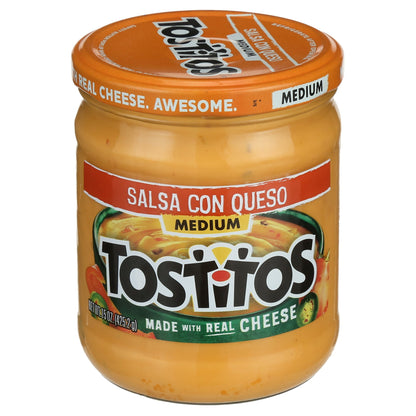 Tostitos:Medium salsa con queso