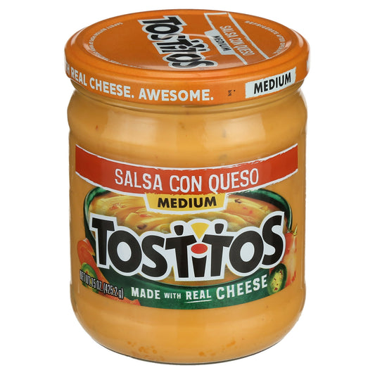 Tostitos:Medium salsa con queso