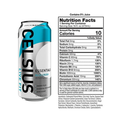 Celsius Live Fit Blue Raspberry, 16 oz, Can