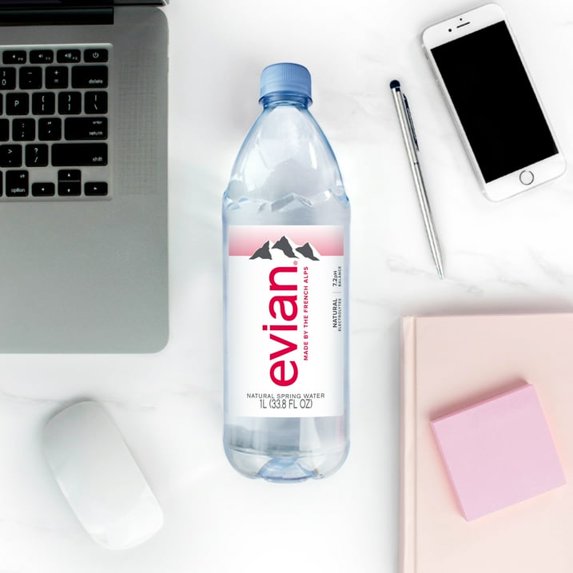 Evian Spring Water, 1l, Bottle