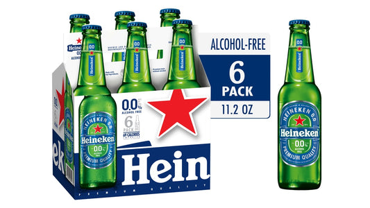 Heineken Non Alcohol, 6 Pack, 11.2 oz, Bottle