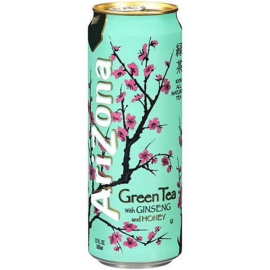 Arizona: Green Tea W/ Ginseng & Honey. 22oz, Can