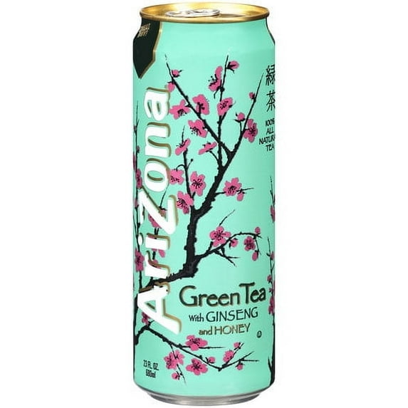 Arizona: Green Tea W/ Ginseng & Honey. 22 oz, Can