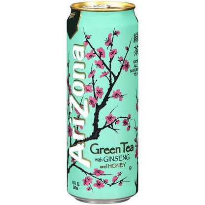 Arizona: Green Tea W/ Ginseng & Honey. 22 oz, Can