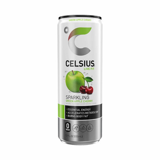 Celsius Green Apple Cherry 12 Oz Can