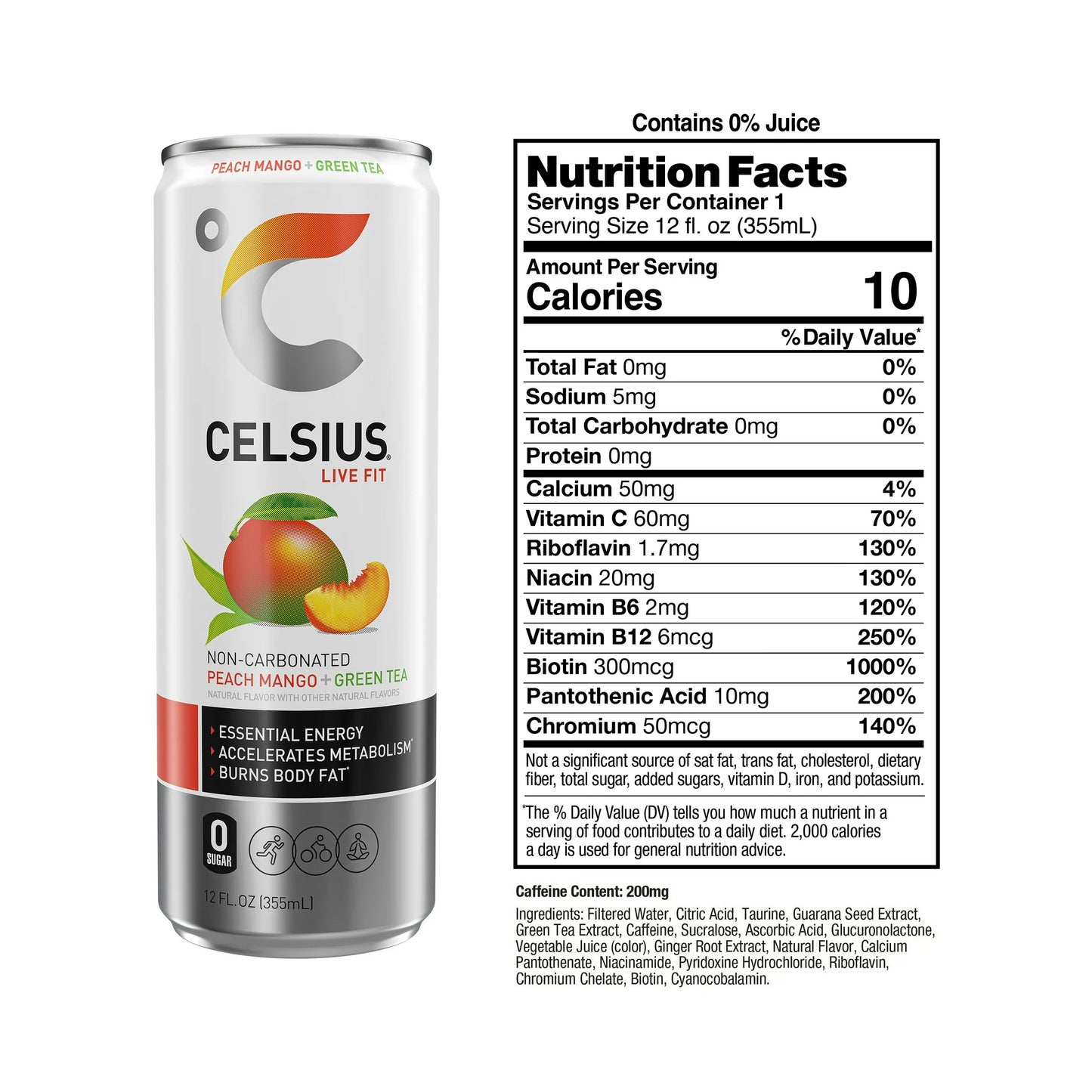 Celsius Peach Mango Green Tea