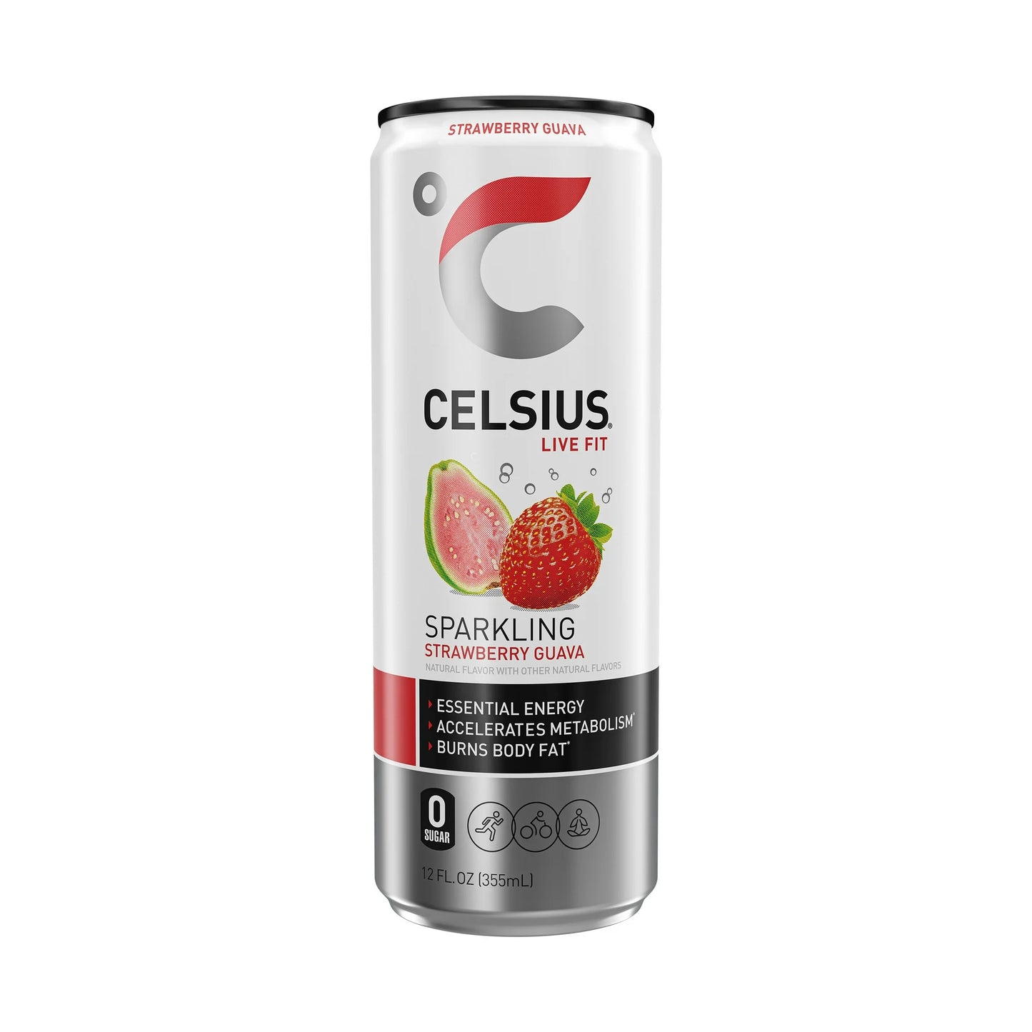 Celsius Strawberry Guava 12 Oz Can