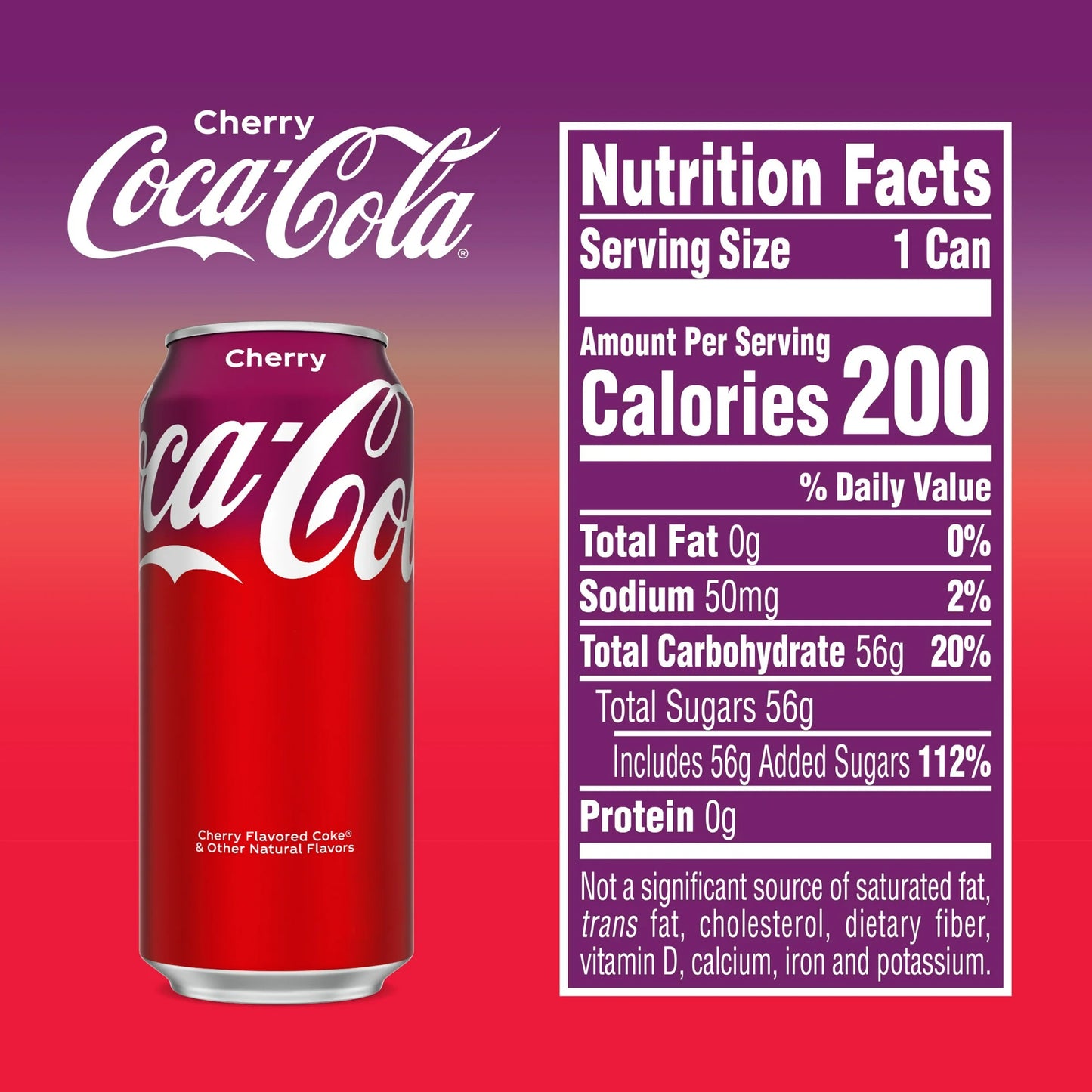 Cherry Coke Can 16oz
