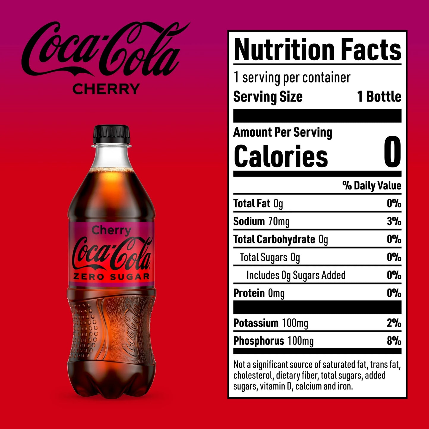 Coca-cola Zero:cherry 20oz