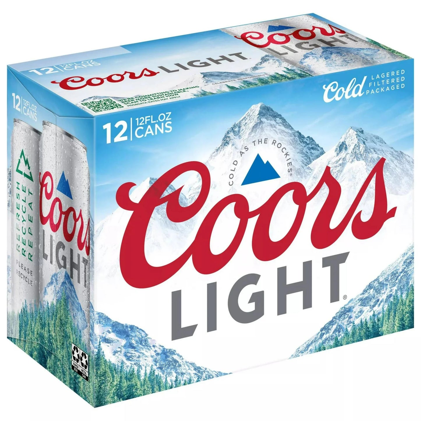 Coors Light, 12 Pack, 12 Oz, Can