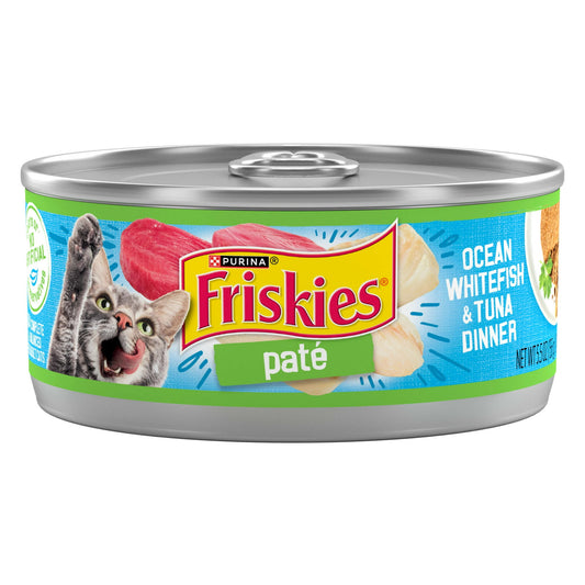 Friskies Wet:Classic Pate Ocean Whitefish & Tuna Dinner