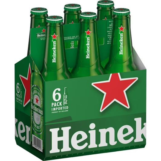 Heineken, 6-Pack, 12 oz, bottle