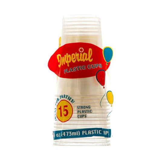 Imperial Plastic Cups 15ct 16oz