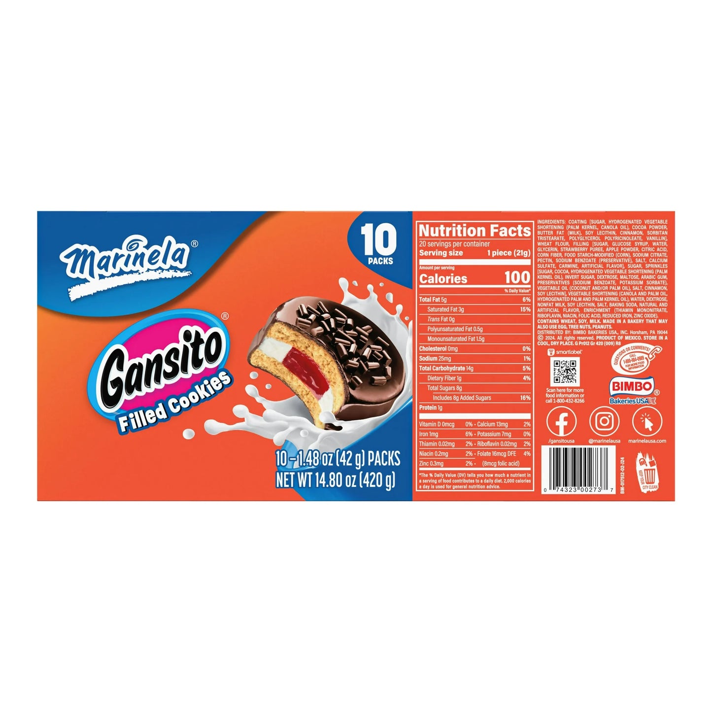 Marinela Gansito Filled