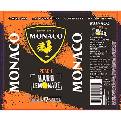 Monaco Peach Hard Lemmonade