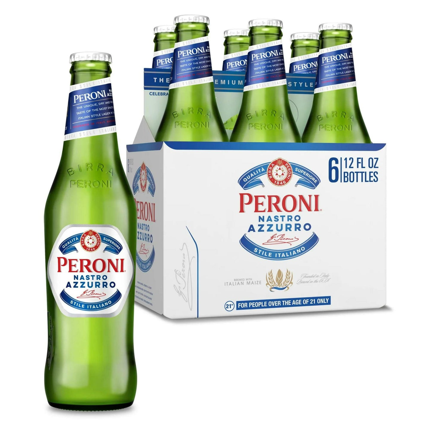 Peroni Nastro Azzurro 6-Pack 12 FL OZ  Bottle