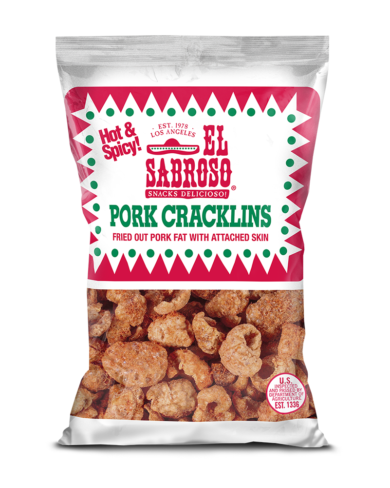 El Sabroso:pork Cracklins, Hot & Spicy