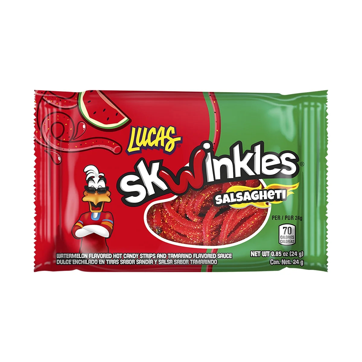 Skwinkles:Salsagheti Watermelon Flavor Hot Strips & Tamarind Flavor Sauce