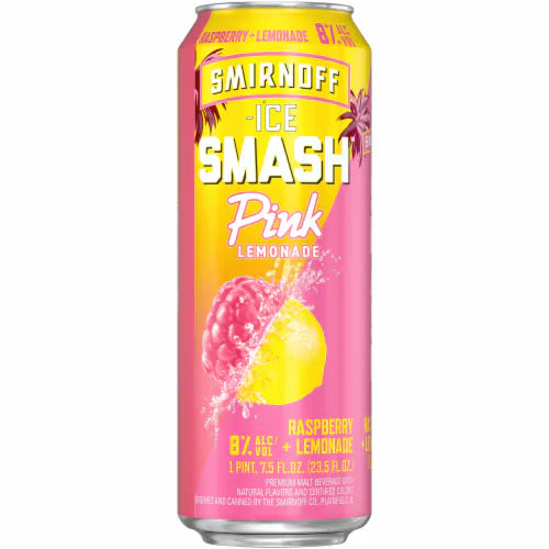 Smirnoff Ice Smash Pink Lemonade, 23.5 Oz