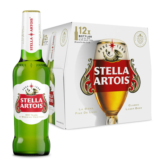 Stella Artois Premium Lager, 12 Pack, 11.2 FL OZ, Bottle