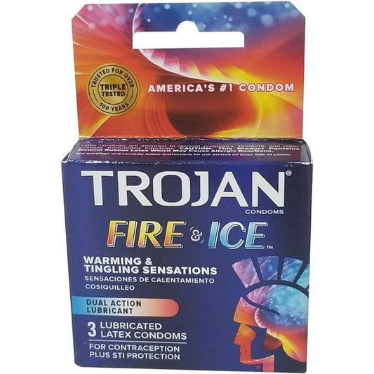 Trojan Condoms:fire & Ice Dual Action Lubricant