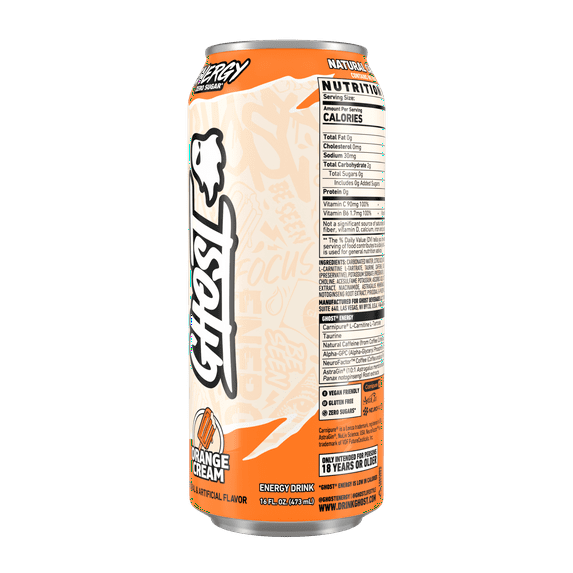 Ghost Energy Drink, Orange Cream