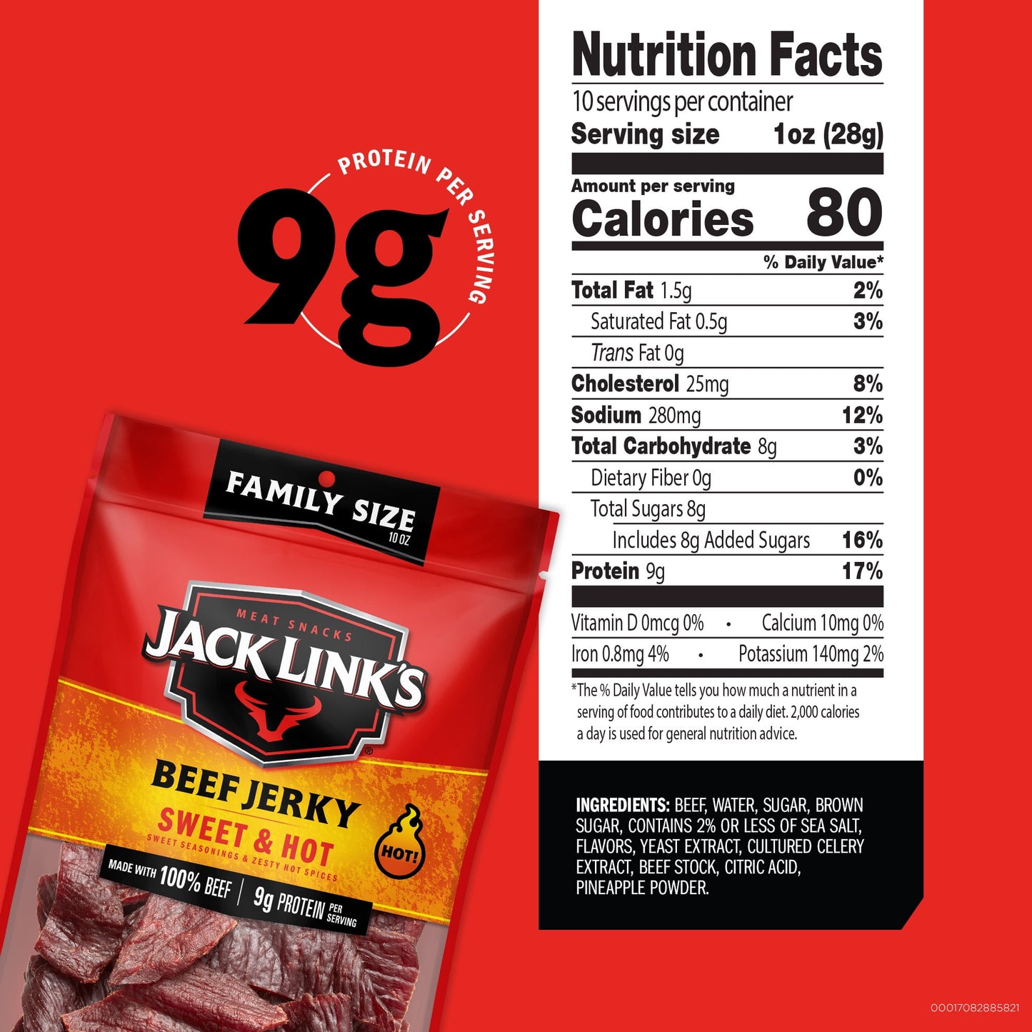 jack link\'s meat snack sweet hot