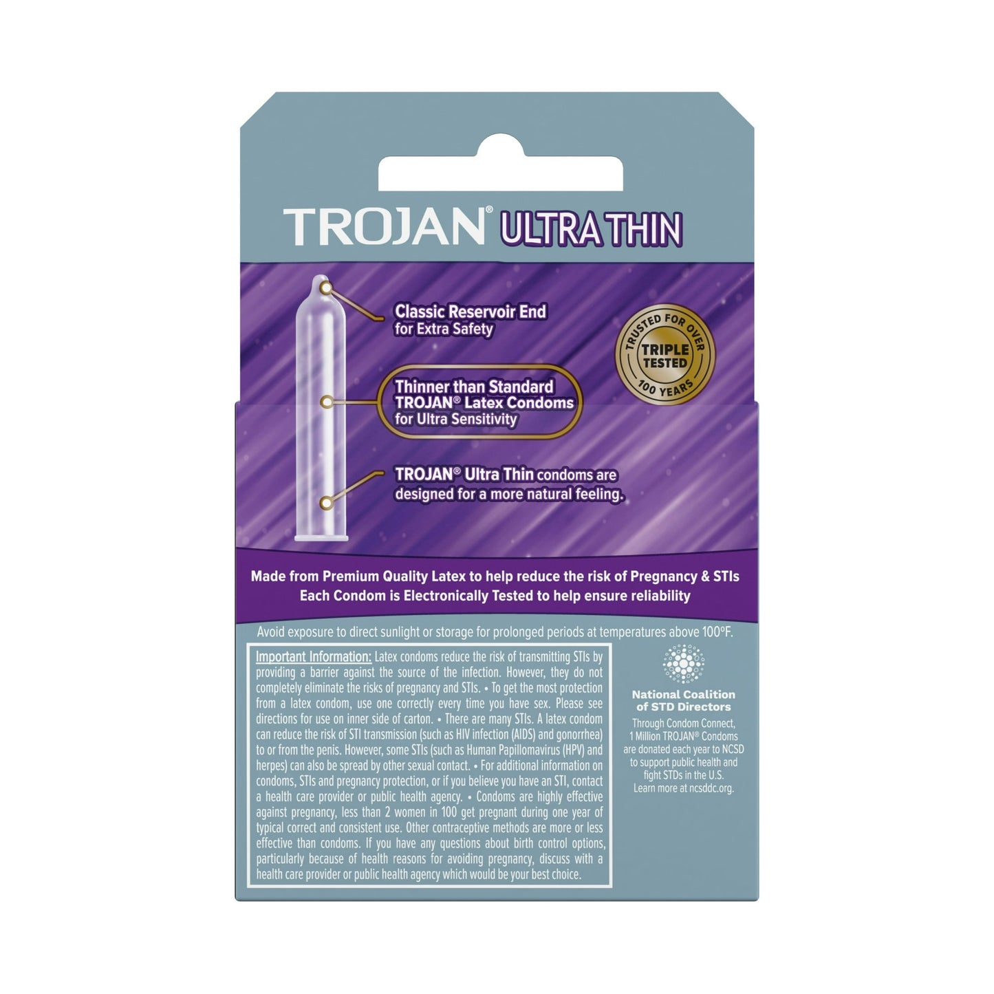 Trojan Condoms:ultra Thin Premium Lubricant