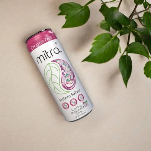 Mitra Kratom Seltzer Dragon Fruit, 12 oz