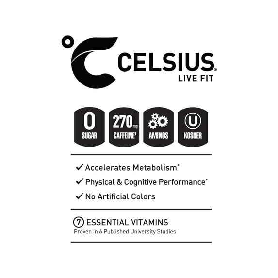 Celsius Live Fit Blue Raspberry, 16 oz, Can
