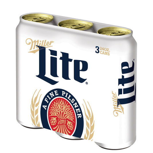 Miller Light, 3 Pk 24 oz Can