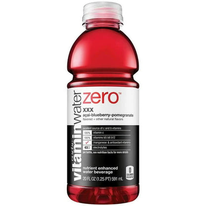 Vitamin Water Zero- Acai-blueberry-pomegranate, 20 oz, Bottle
