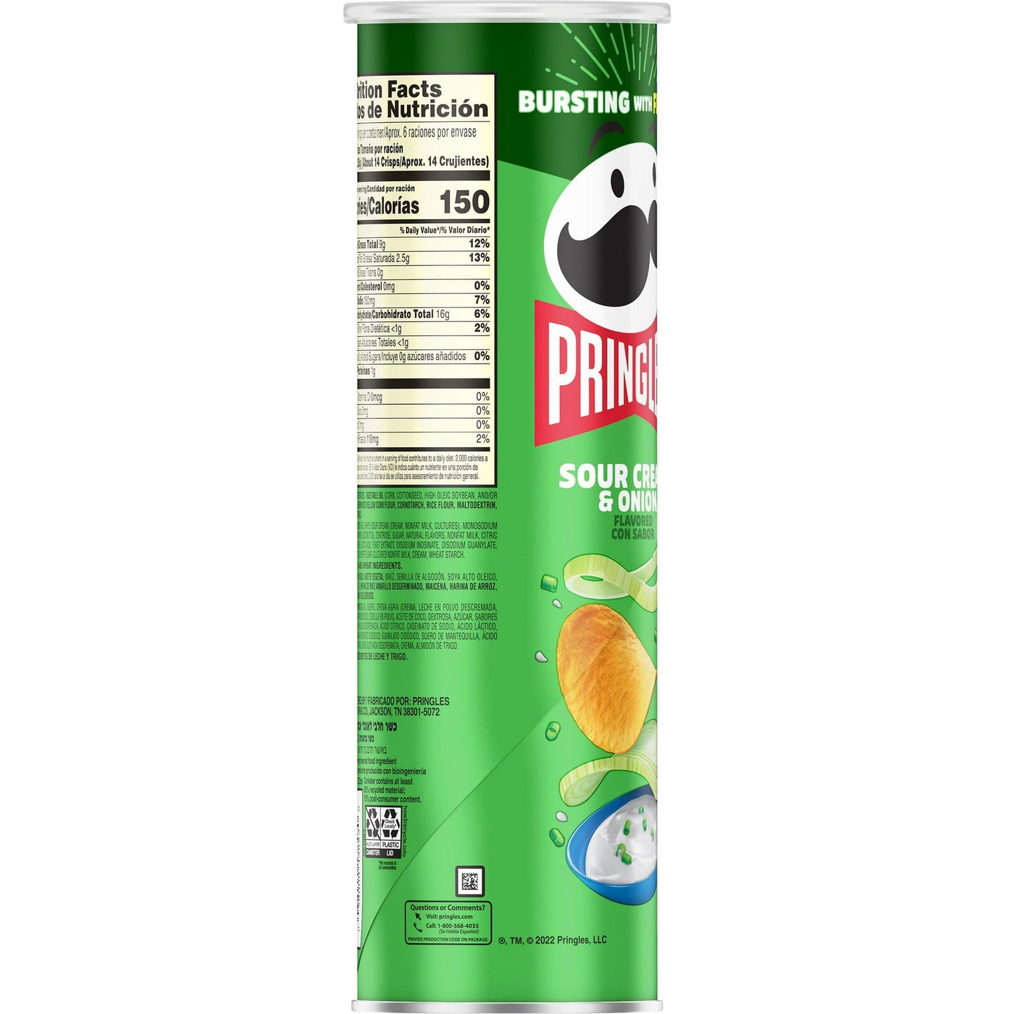 Pringles:Sour Cream & Onion-5.5 Oz